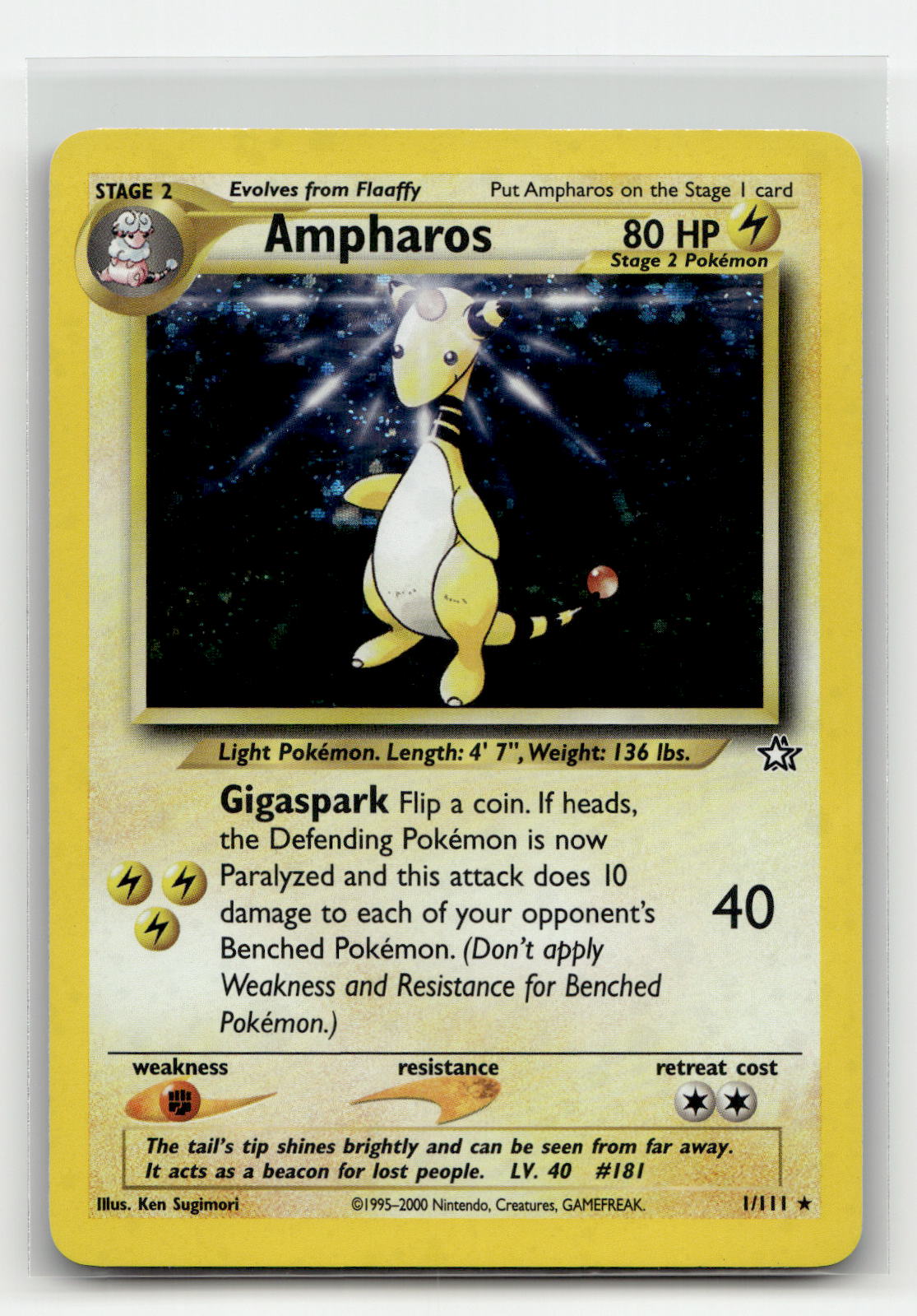 Ampharos Neo Genesis (Holo Rare) – 1/111