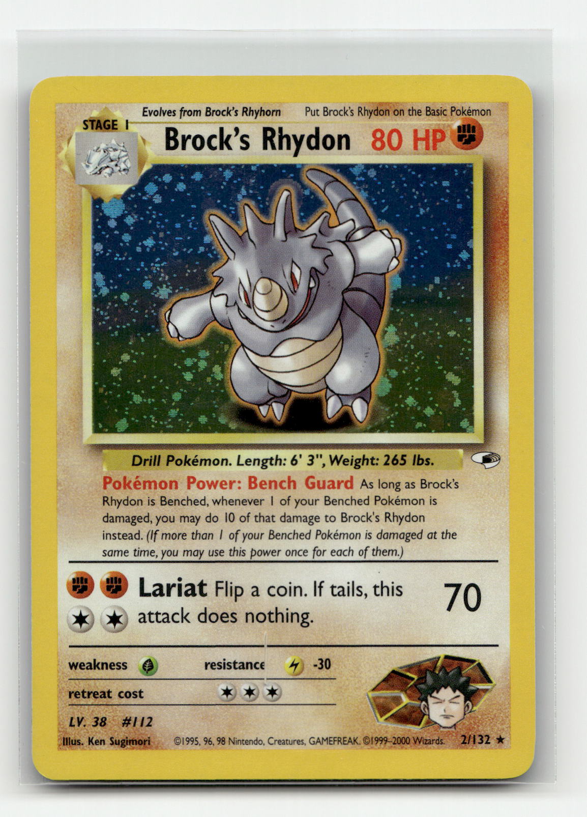 Brock’s Rhydon Gym Heroes Holo Rare 2/132